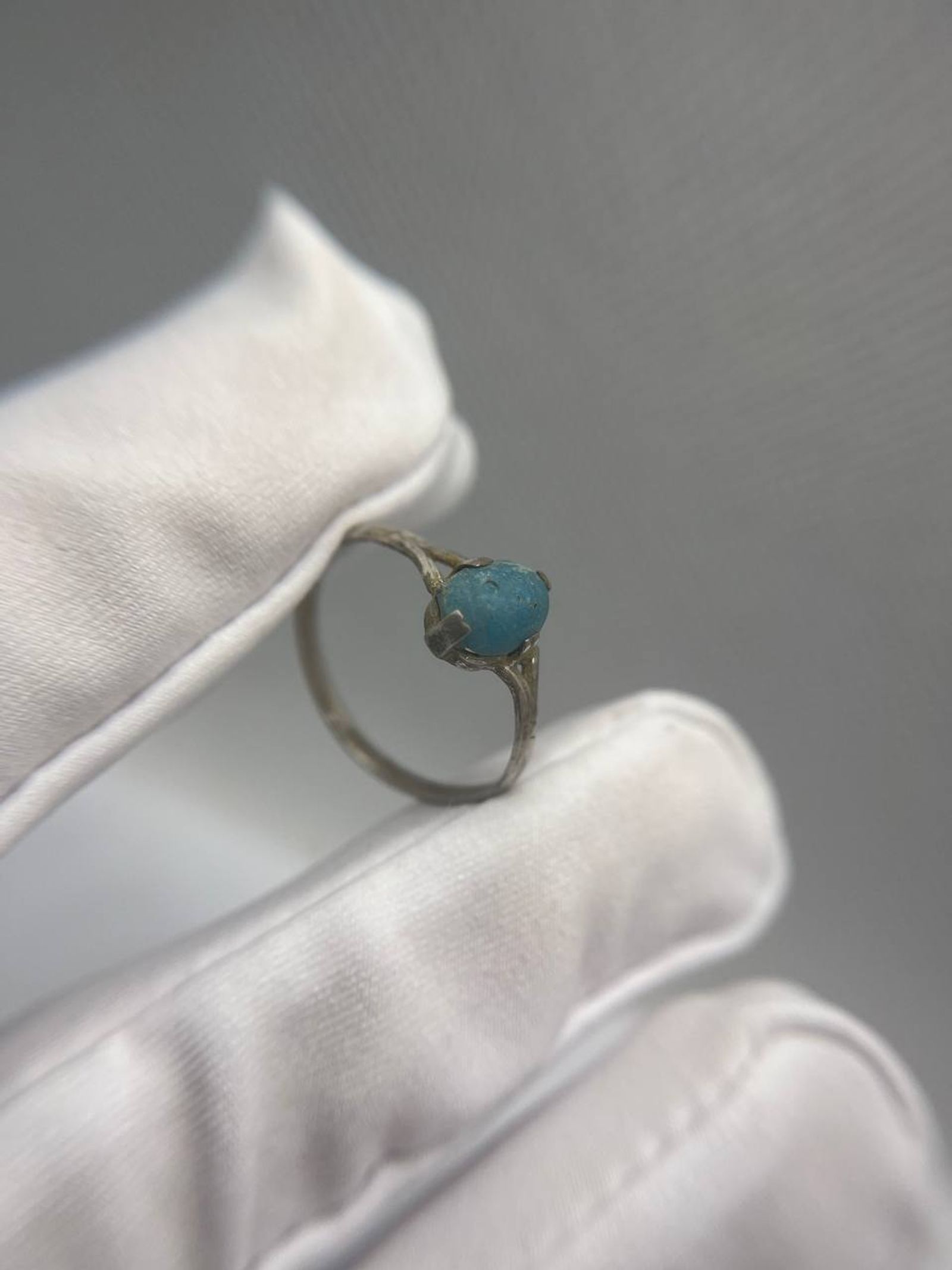 Anello in Argento con Pietra Azzurra - view 2