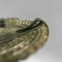 Fibbia XVIII sec. Placcata Oro con Figura Religiosa e Pietra Rossa thumb 7