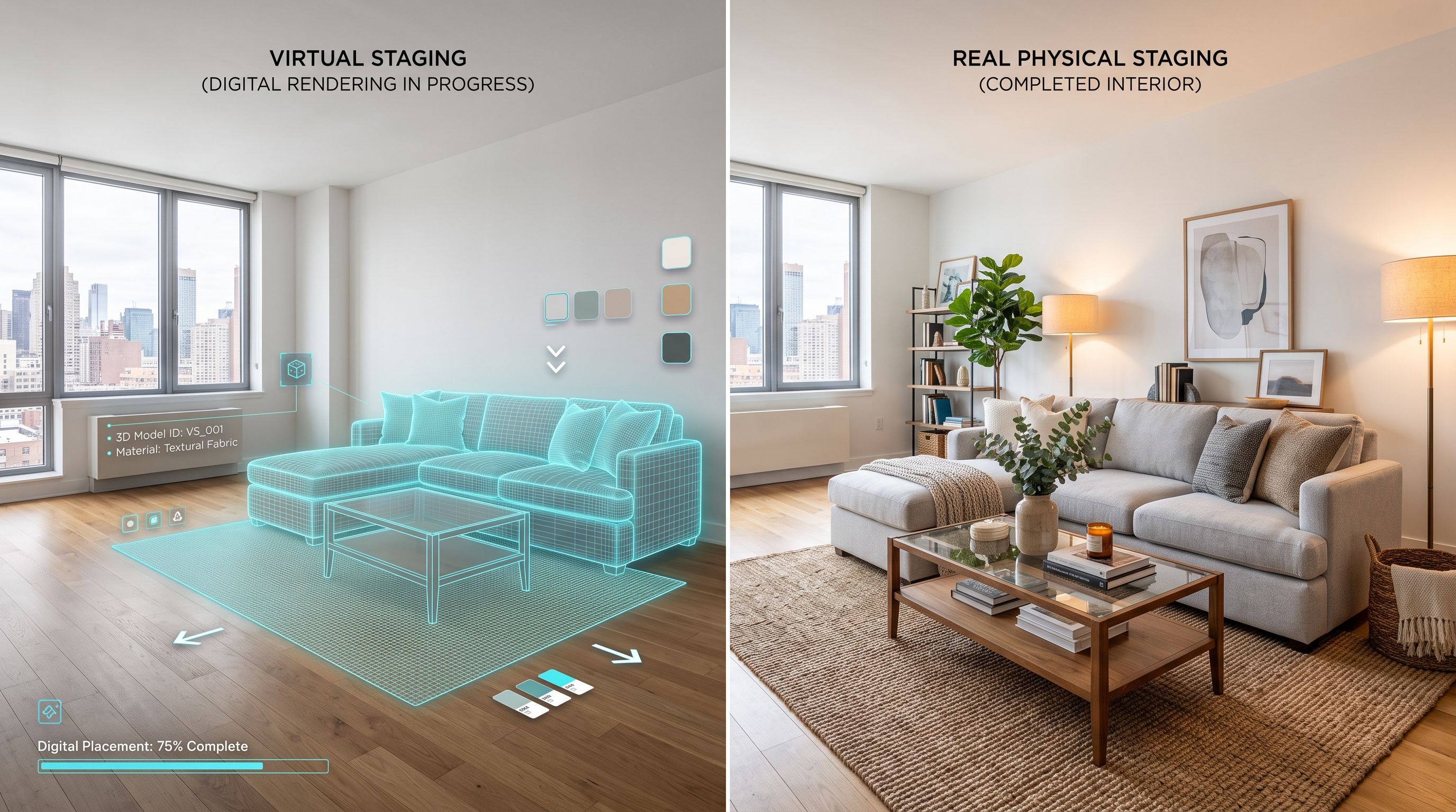 Virtual Staging vs Real Staging: Cost, Speed and Results