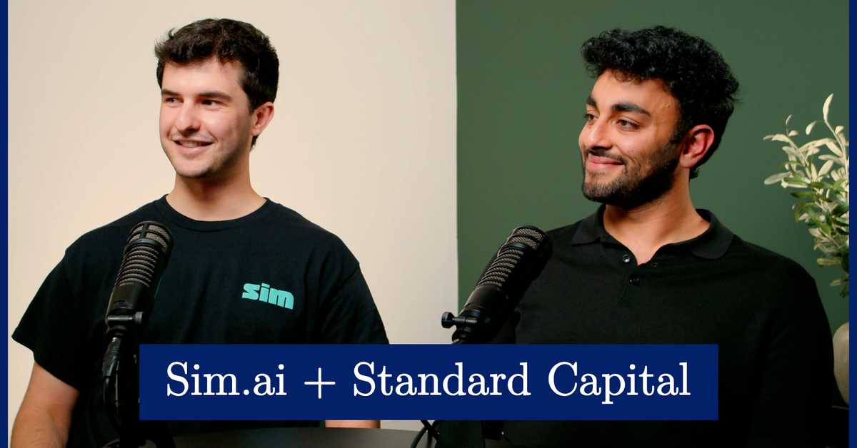 Cover image for Sim.ai Series A led by Standard Capital