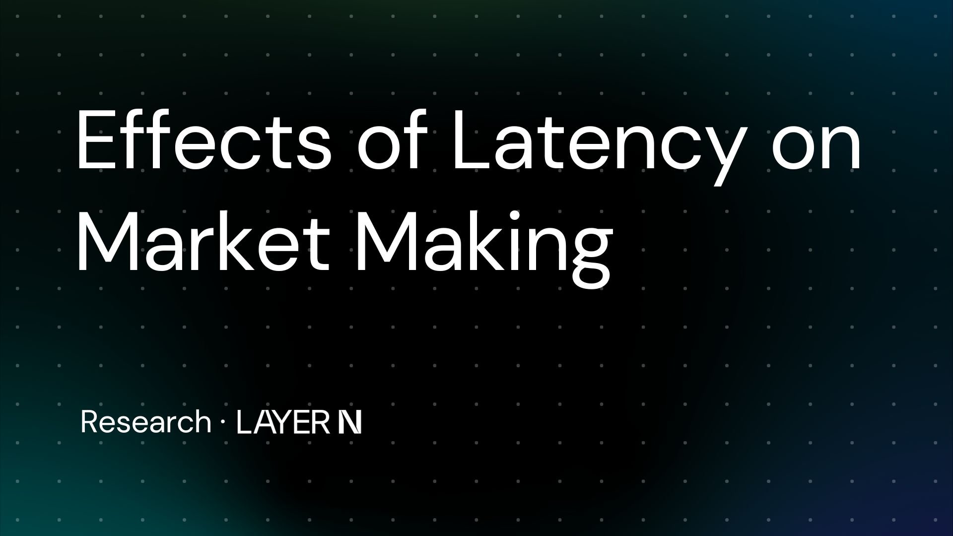 The Effects of Latency on Market Making