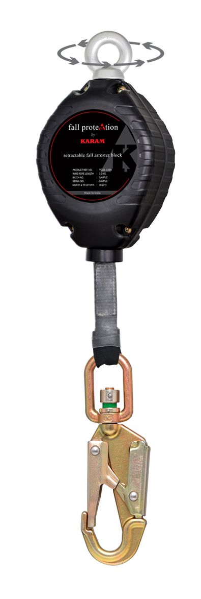 KARAM PCWB 3.5N Retractable Block Polymer Casing with Webbing