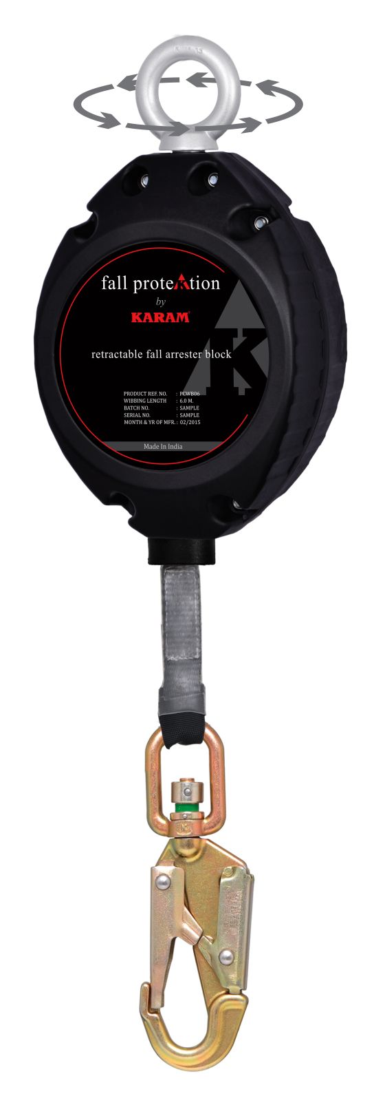 KARAM PCWB 05 Retractable Block Polymer Casing with Webbing
