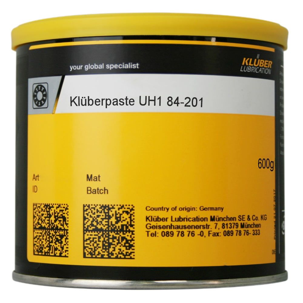 Kluberpaste UH1 84-201 White lubricating and assembly paste 600g tin