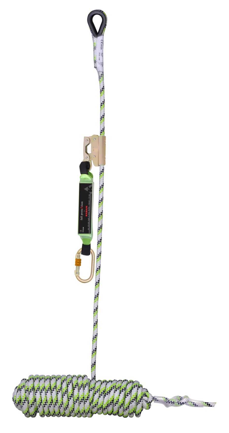 KARAM PN 2003 Non-Detachable Steel Fall Arrester on Kernmantle Rope Anchorage Line