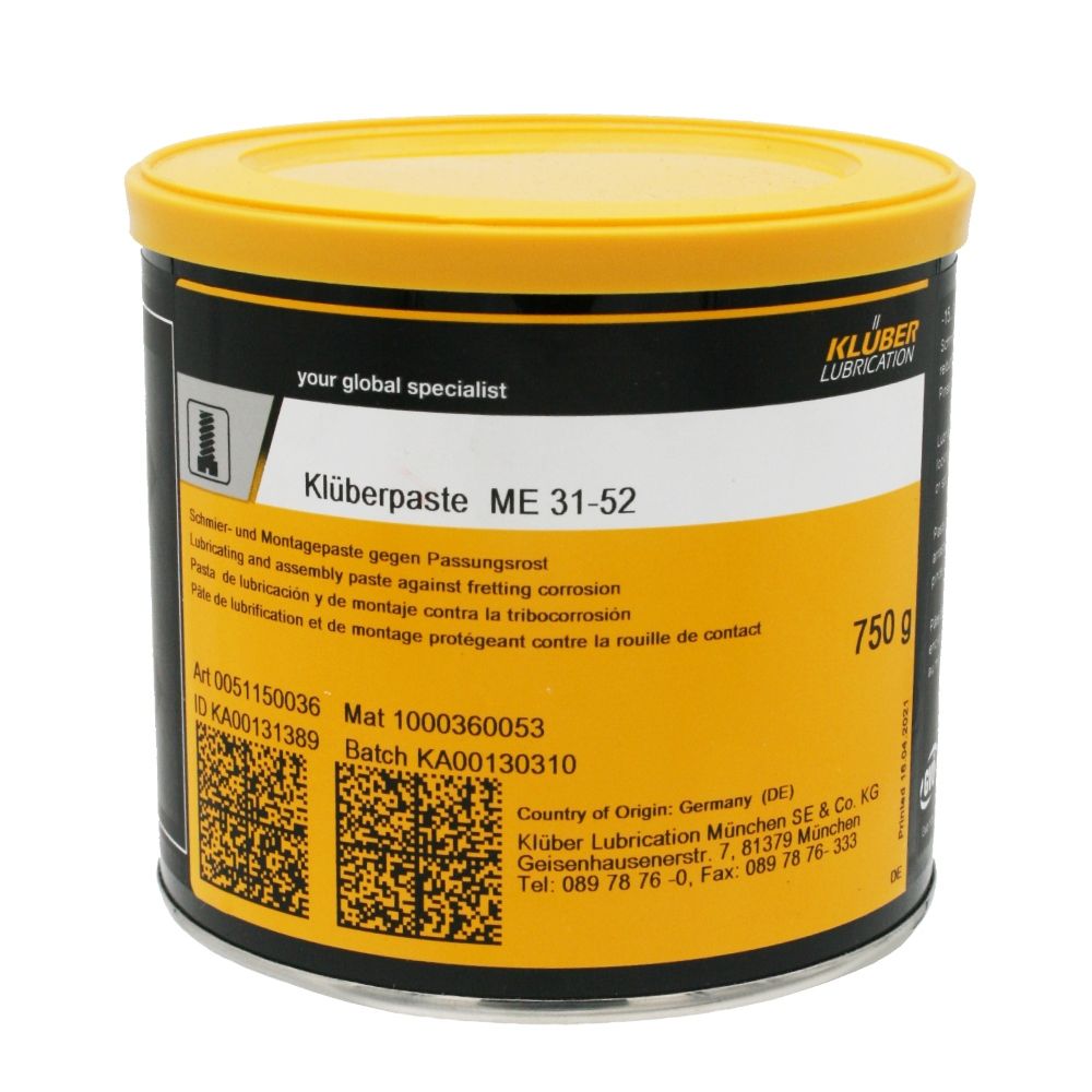 Kluberpaste ME 31-52 Lubricating and assembly paste 750g