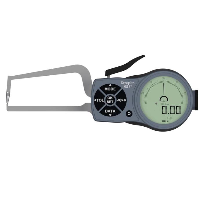 Kroeplin K2R20 Electronic External Measuring Gauge, Range 0-20mm