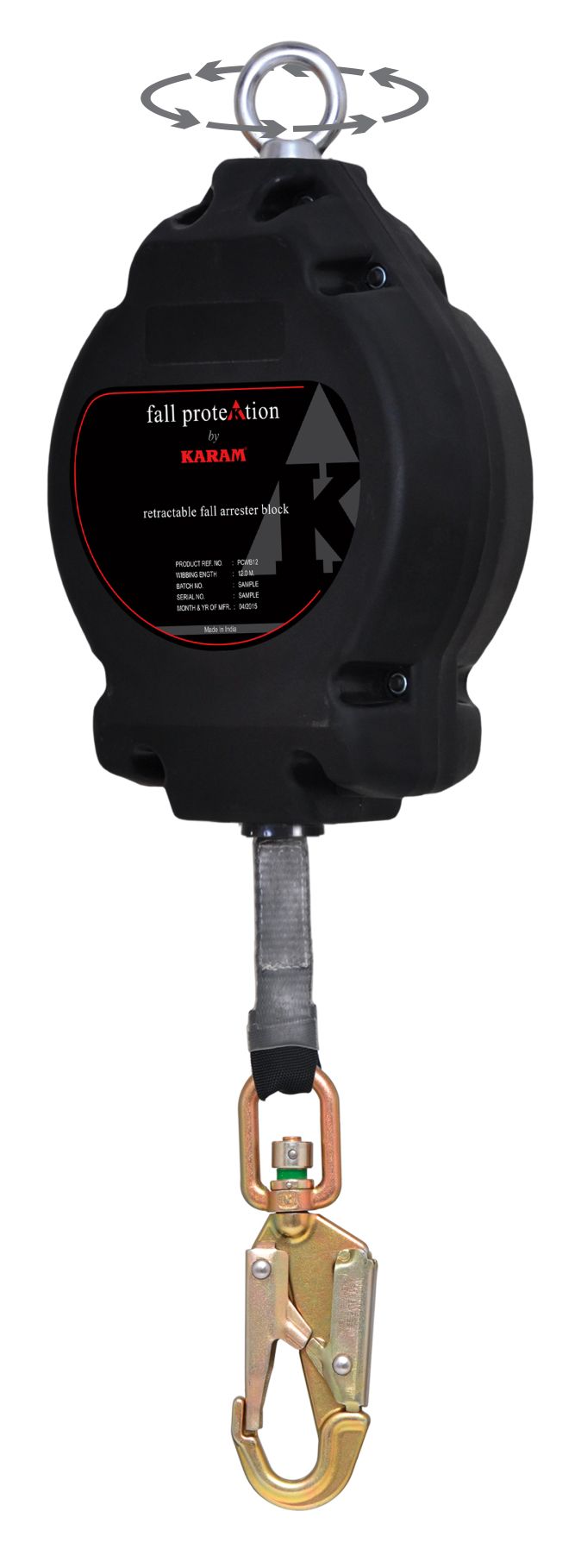 KARAM PCWB 12 Retractable Block Polymer Casing with Webbing