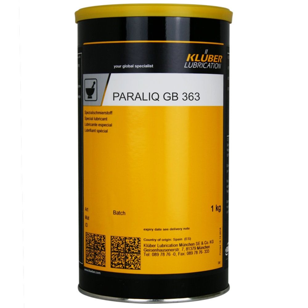 Kluber Paraliq GB 363 Synthetic grease for valves 1kg tin