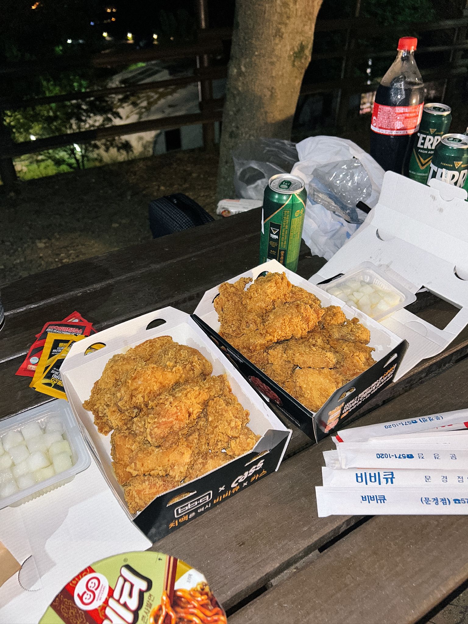 2일 차 저녁은 치맥