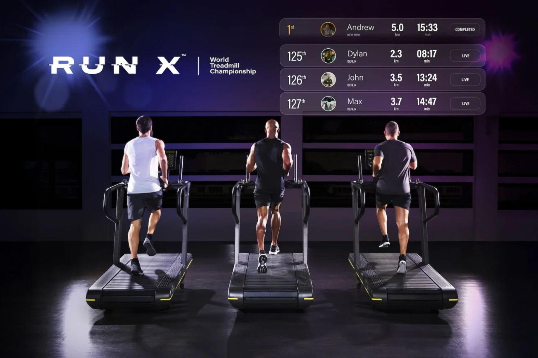 세계 최초 트레드밀 러닝 대회, 'RUN X'