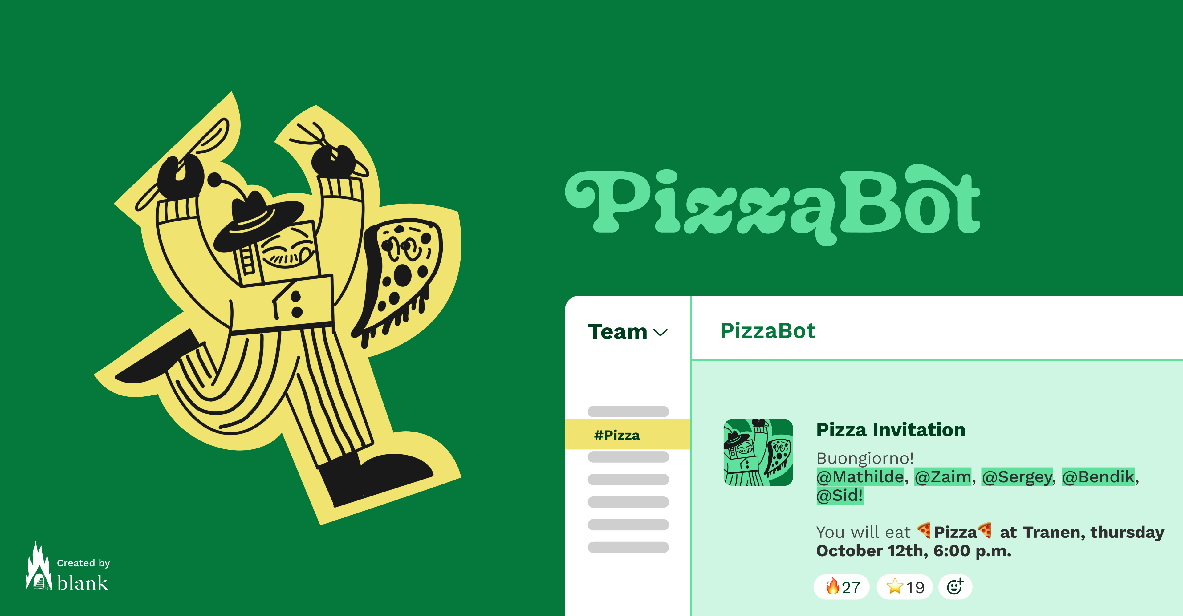 Pizzabot: Design for Blank AS Oslo