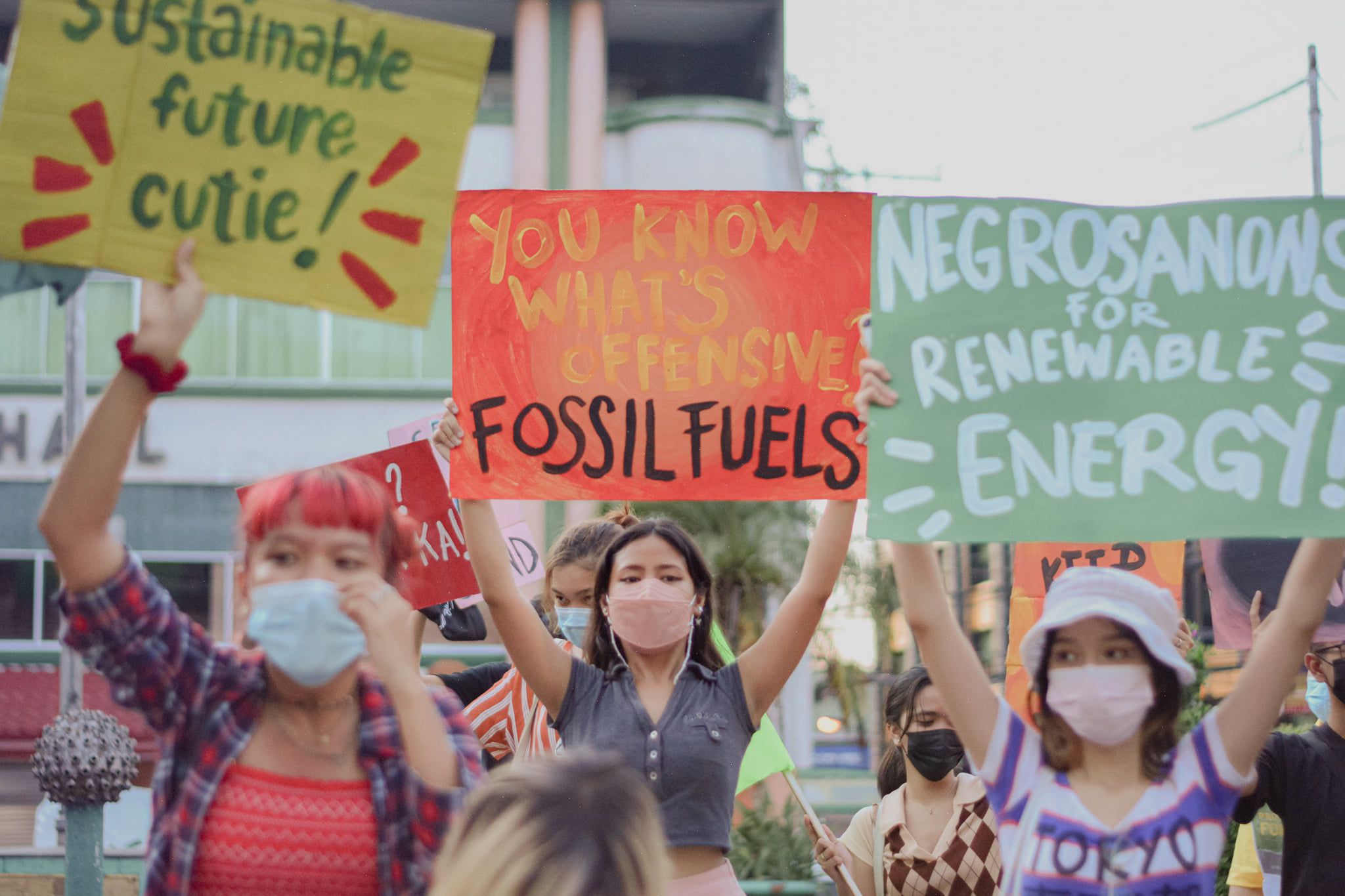 Young climate activist call for change in the Philippines.