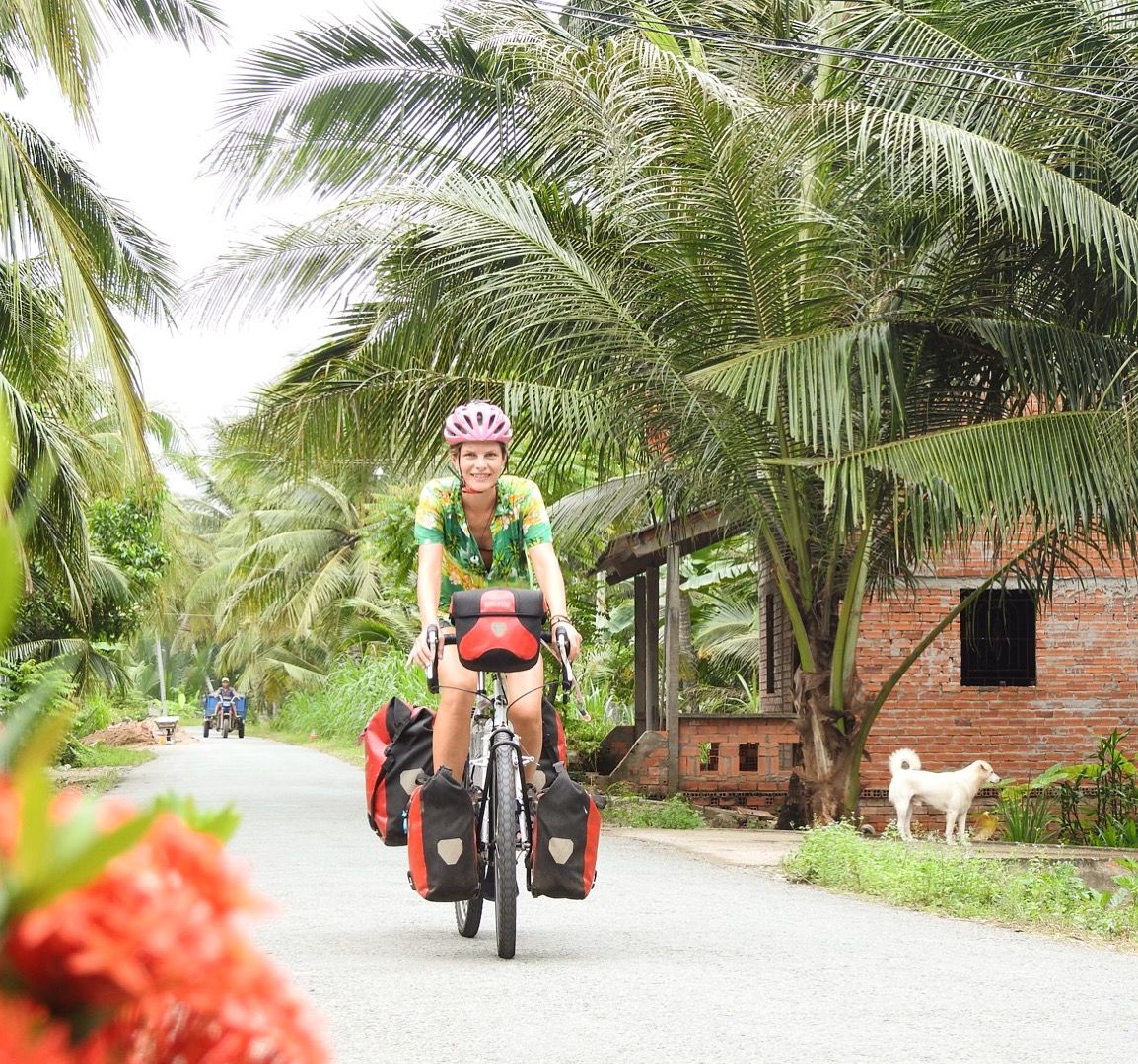 a person on a bicycle