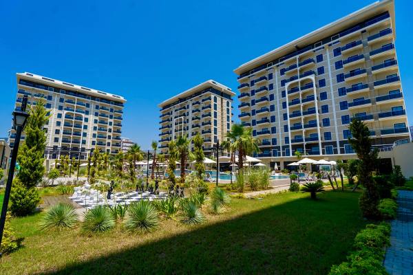 Apartament 1+1 z widokiem na basen – Exodus Riverside, Demirtaş