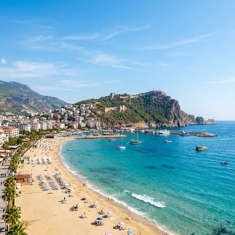 Alanya, wybrzeże Turcji