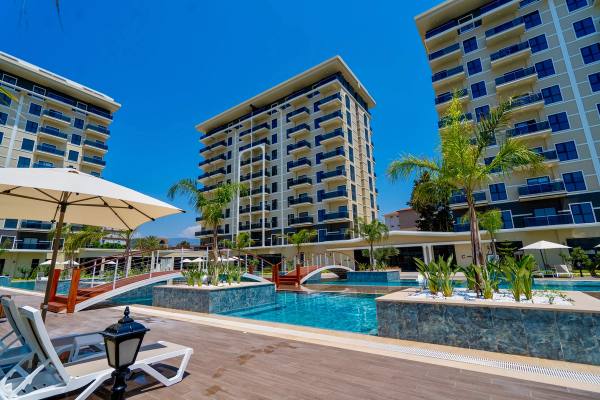 Apartament 1+1 z widokiem na basen – Exodus Riverside, Demirtaş