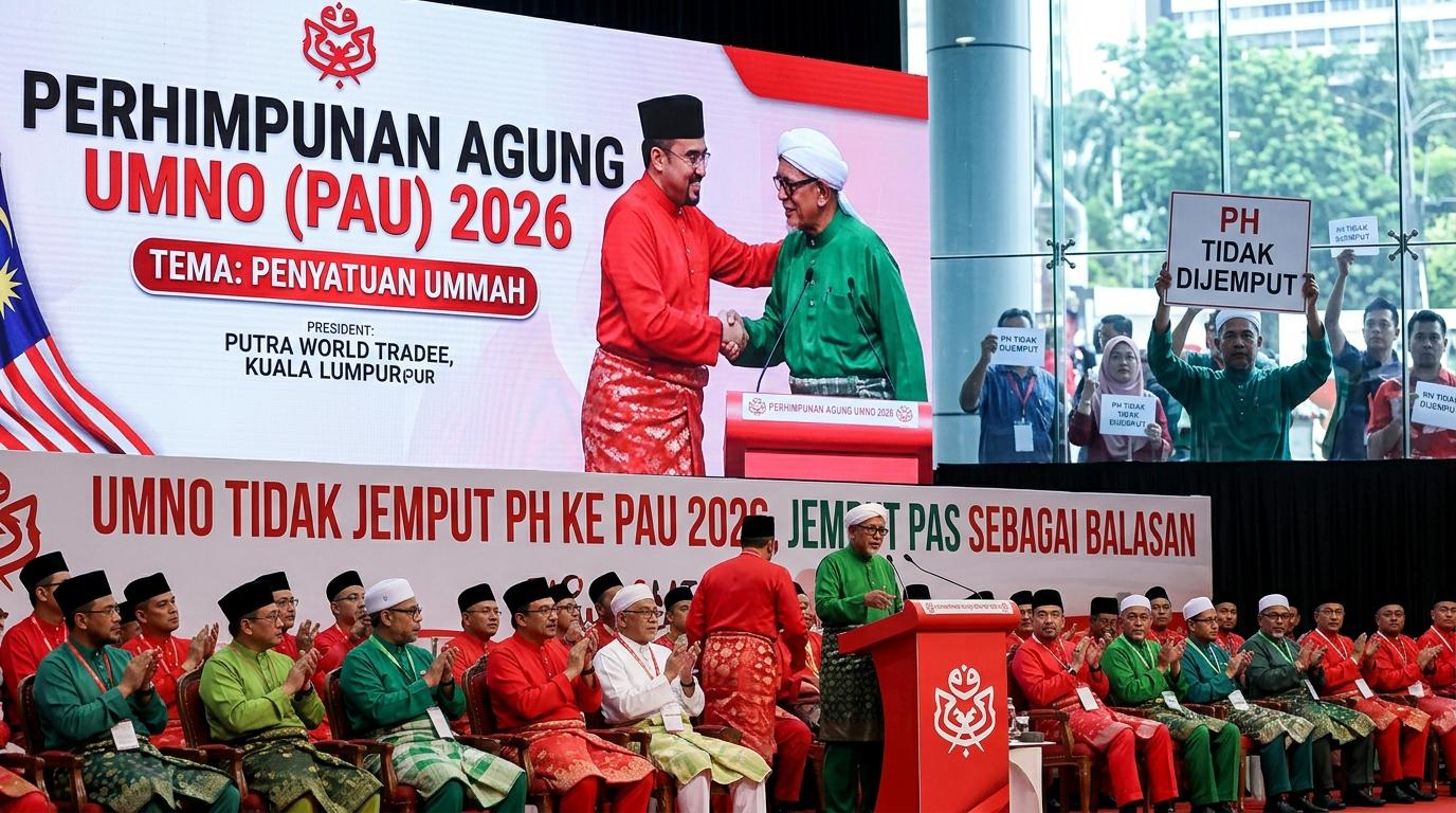 Umno Tidak Jemput PH ke PAU 2026, Jemput PAS sebagai Balasan