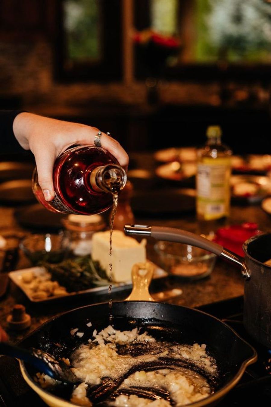 Wine poured at a private dinner