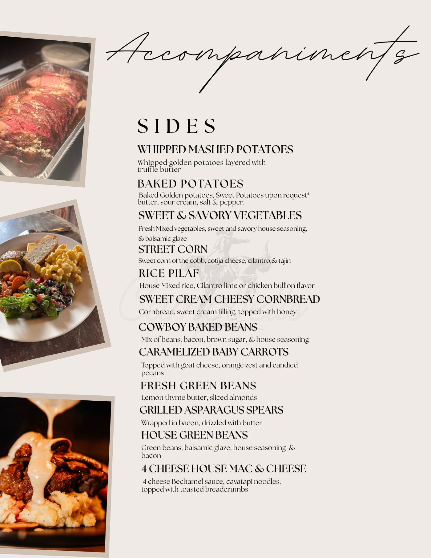 Dinner & Buffet Menu, page 2