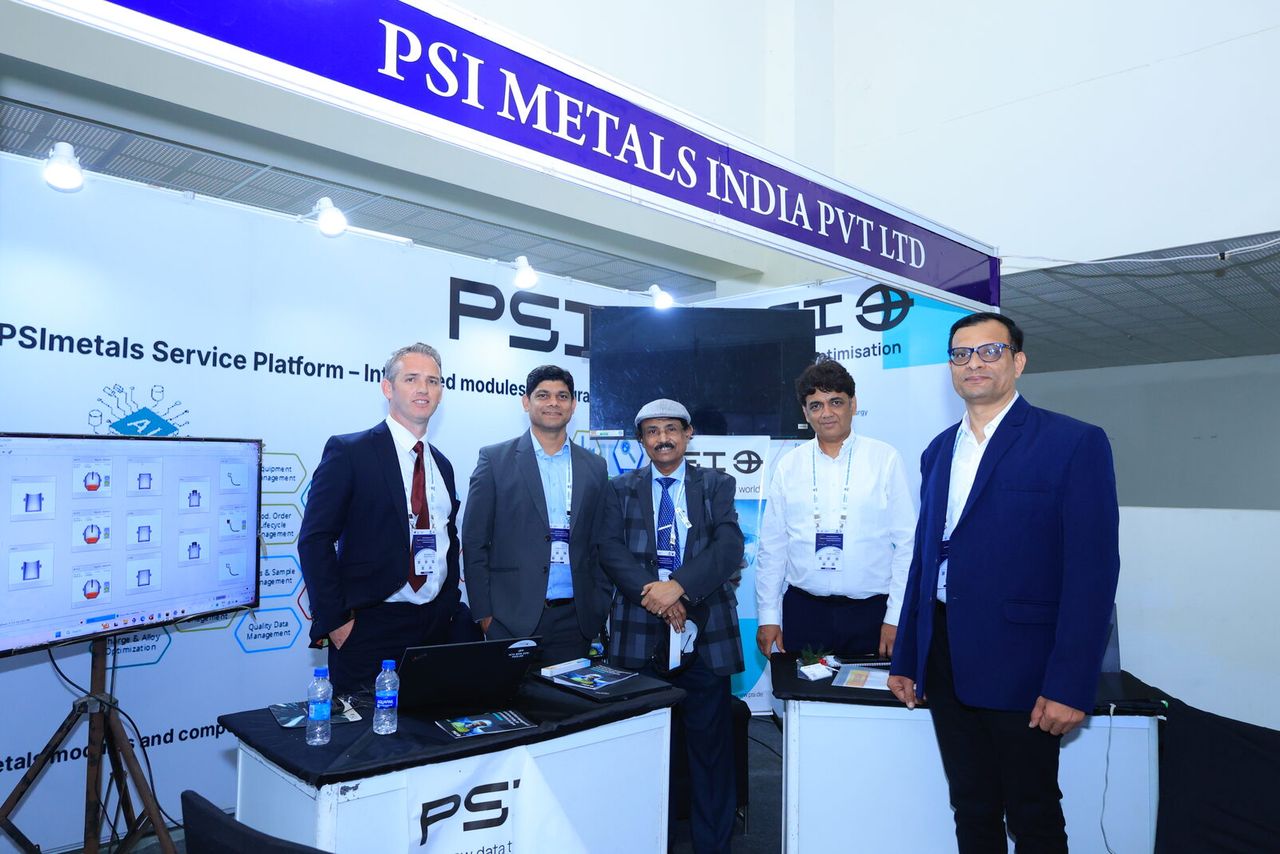 At the PSI Metals India booth with the team