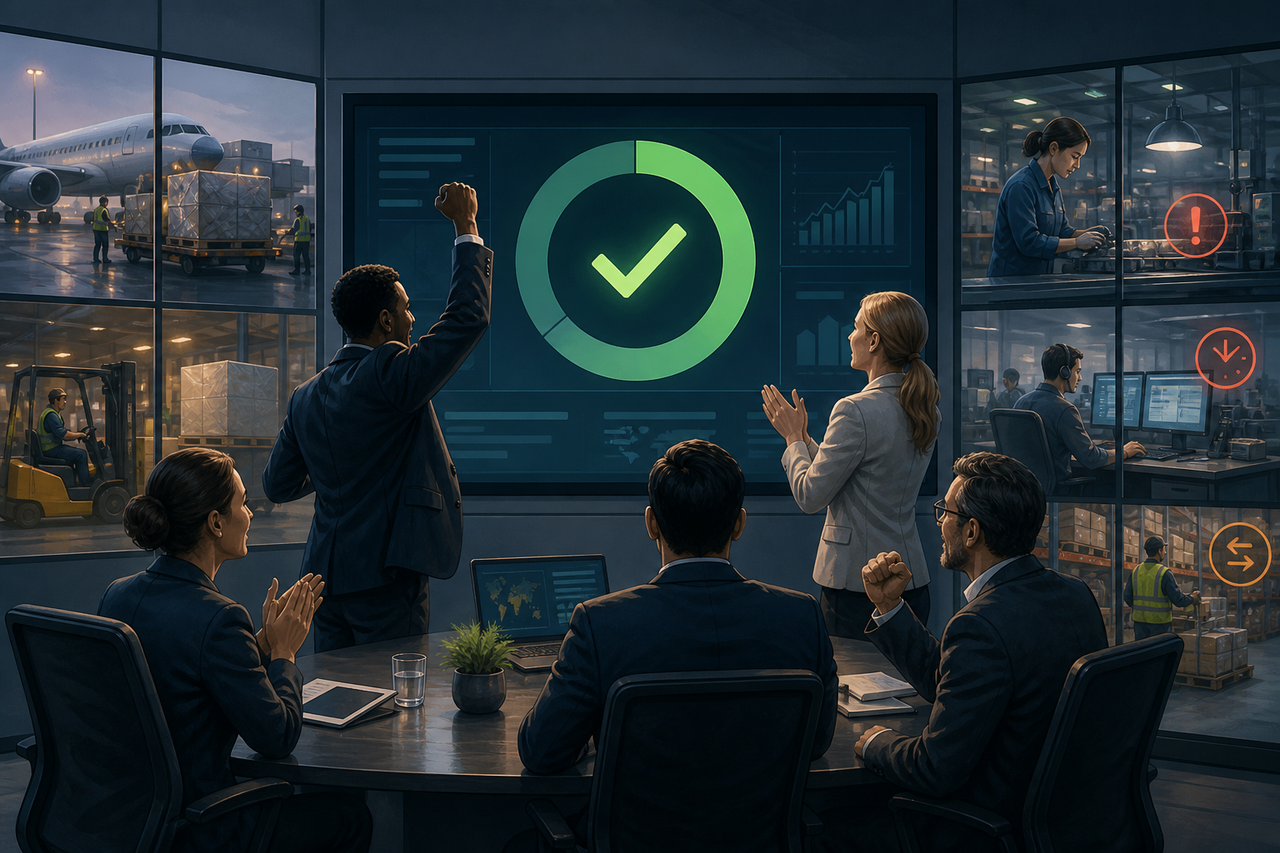 The green headline metric