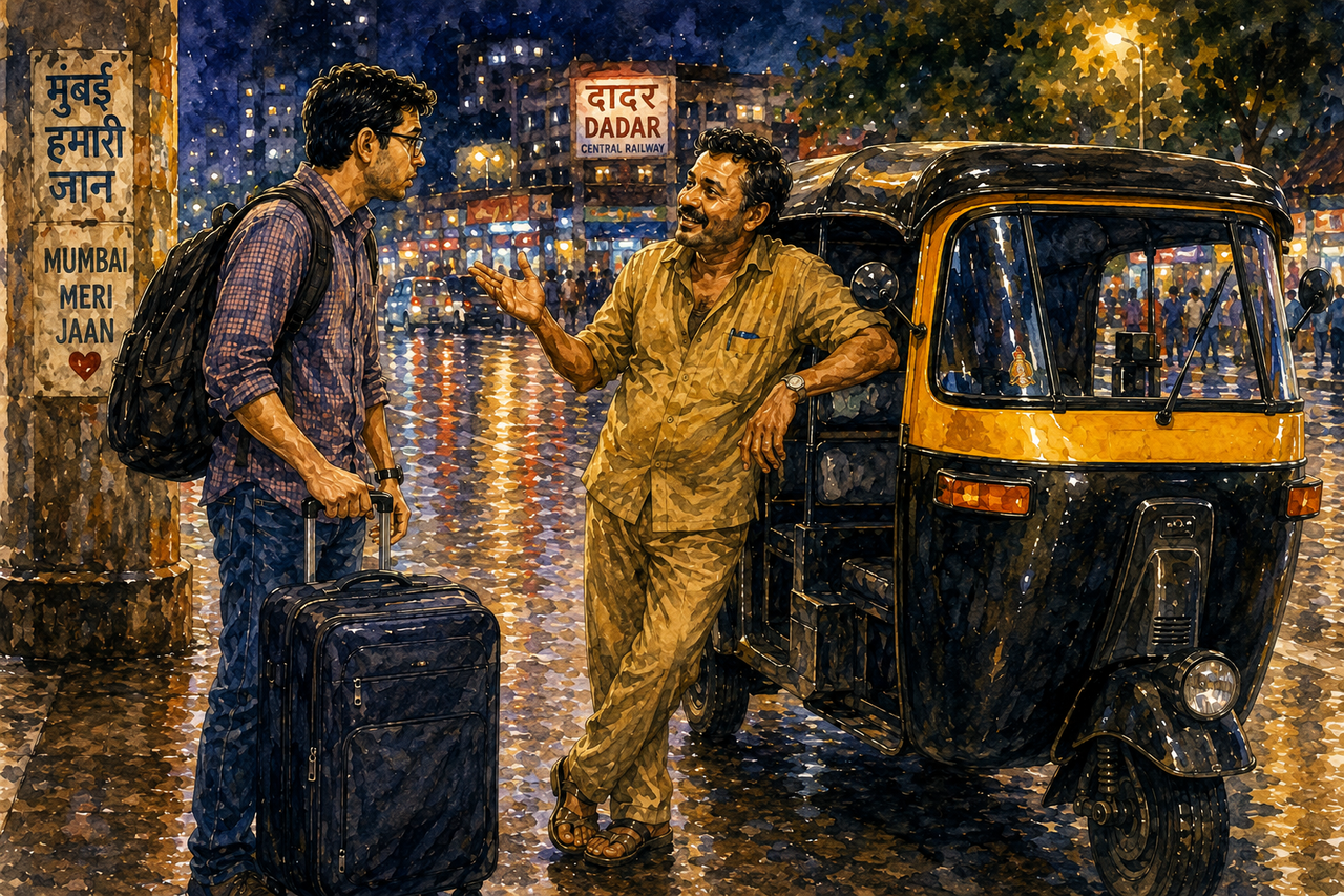 Mumbai Rains and chat with Autowallah