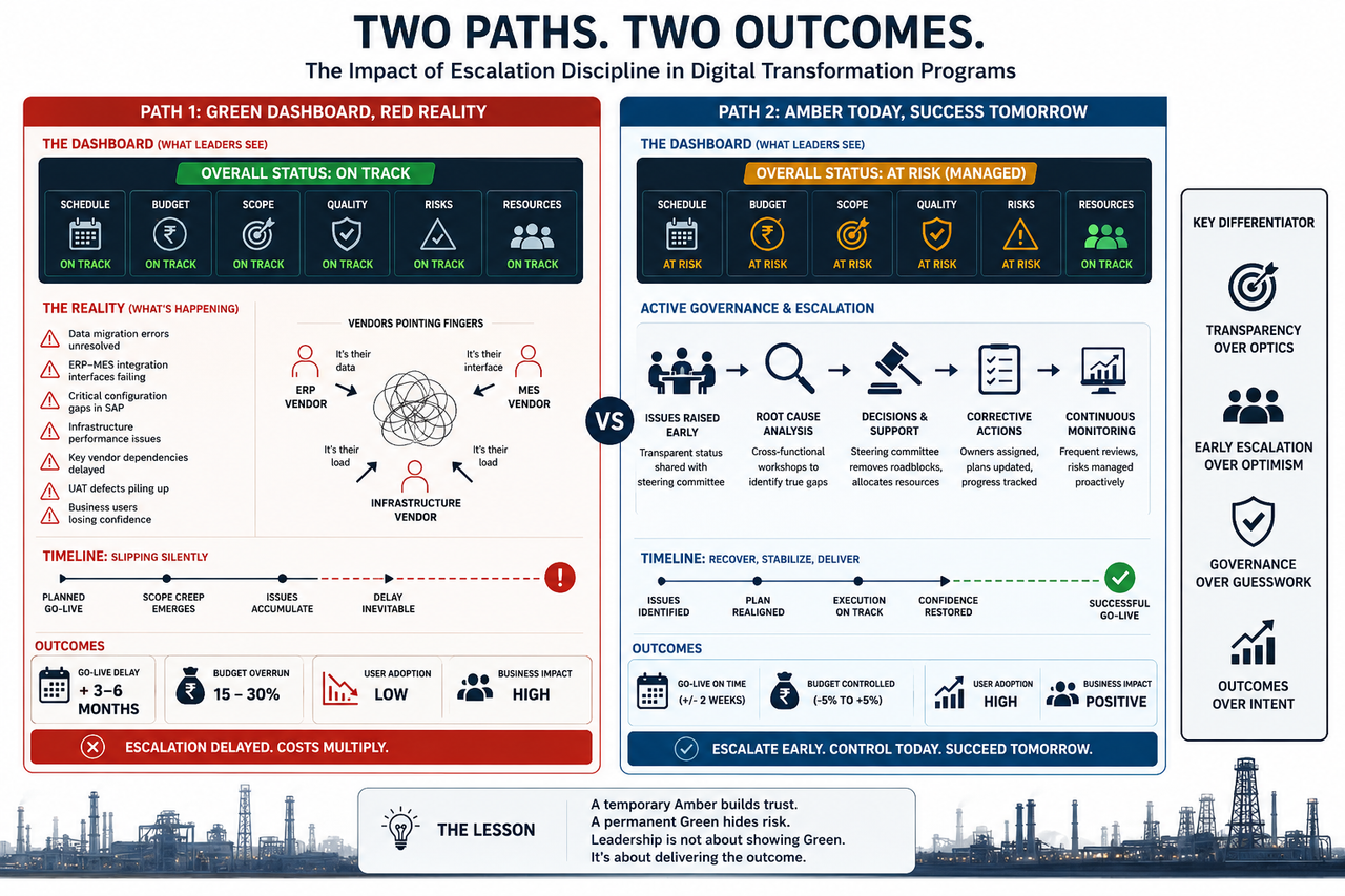 Two paths, two outcomes: escalation discipline