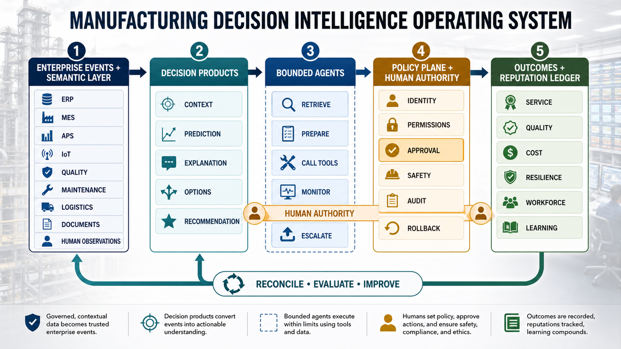 Architecture for Manufacturing Decision Intelligence OS