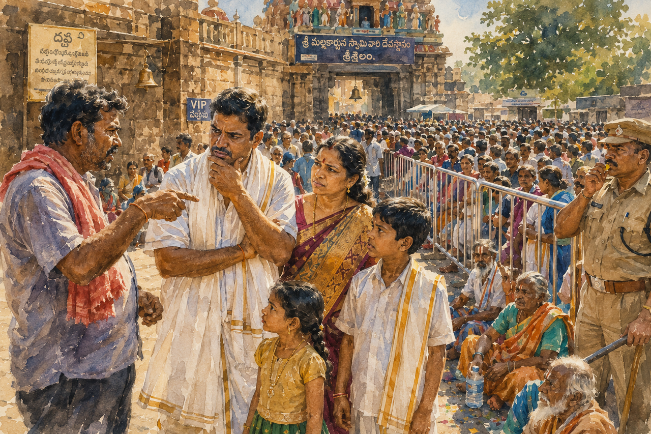 Crowd at the Temple