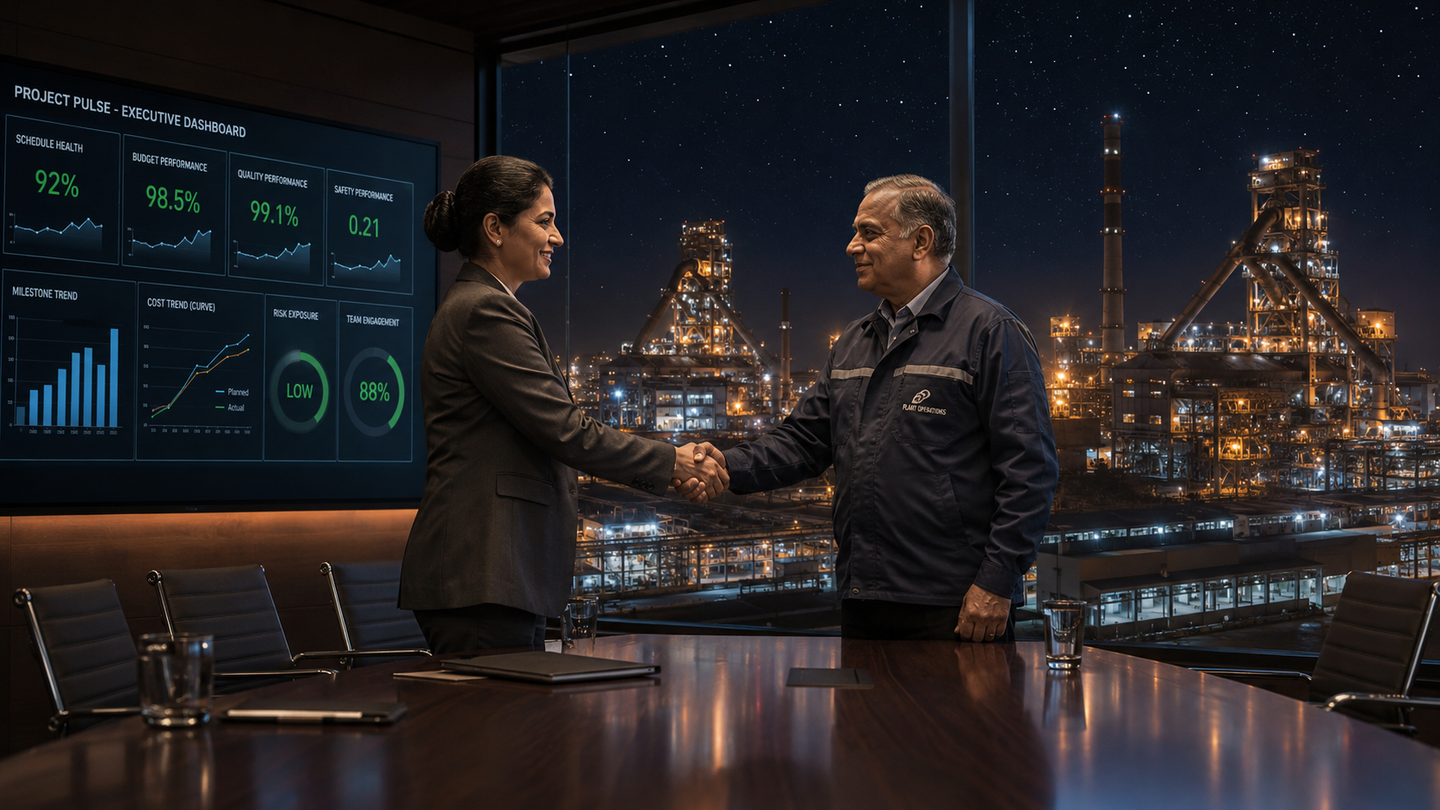 Partners in progress- a corporate handshake