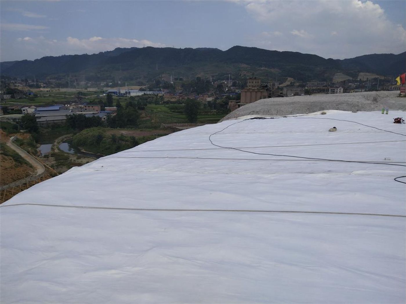 Ecological slope protection construction