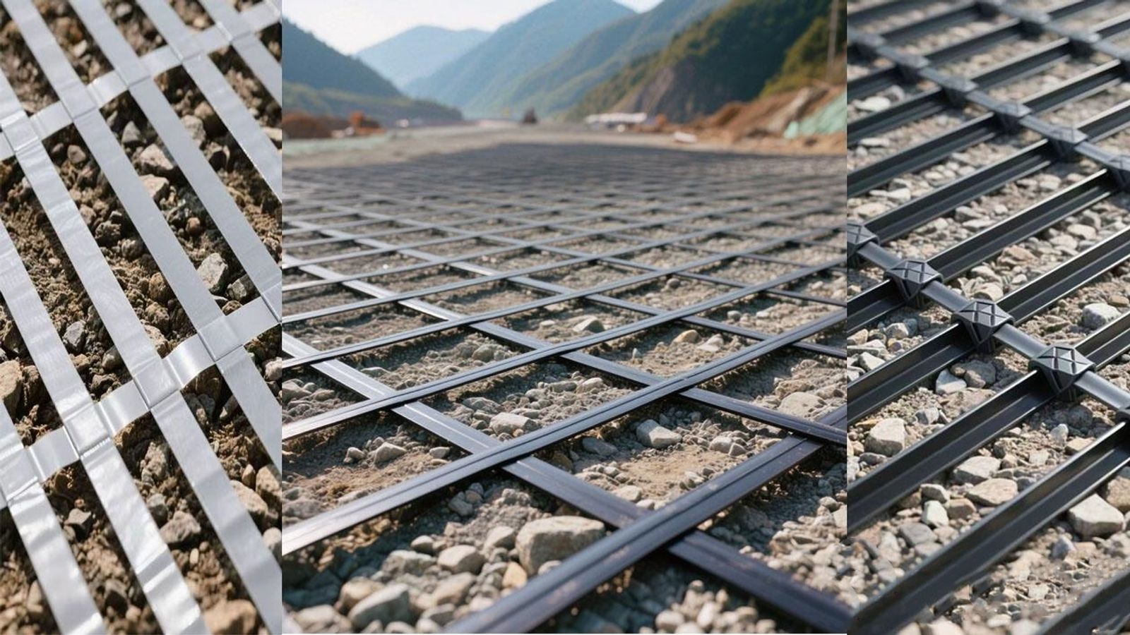 Fiber-plastic Geogrid