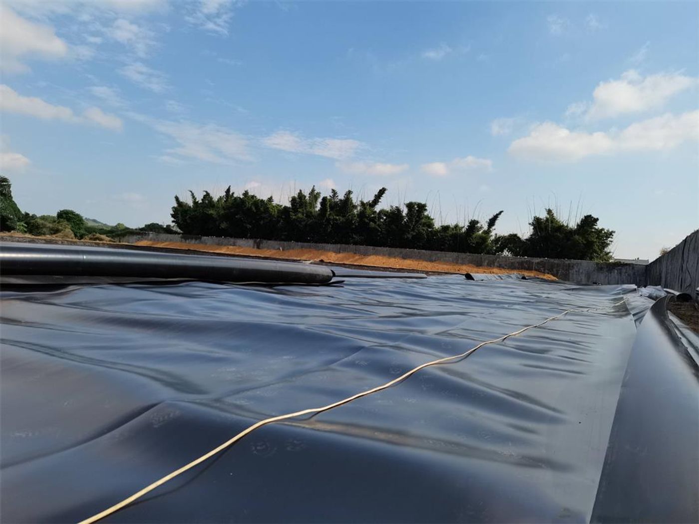 Seepage prevention construction of farmland reservoir