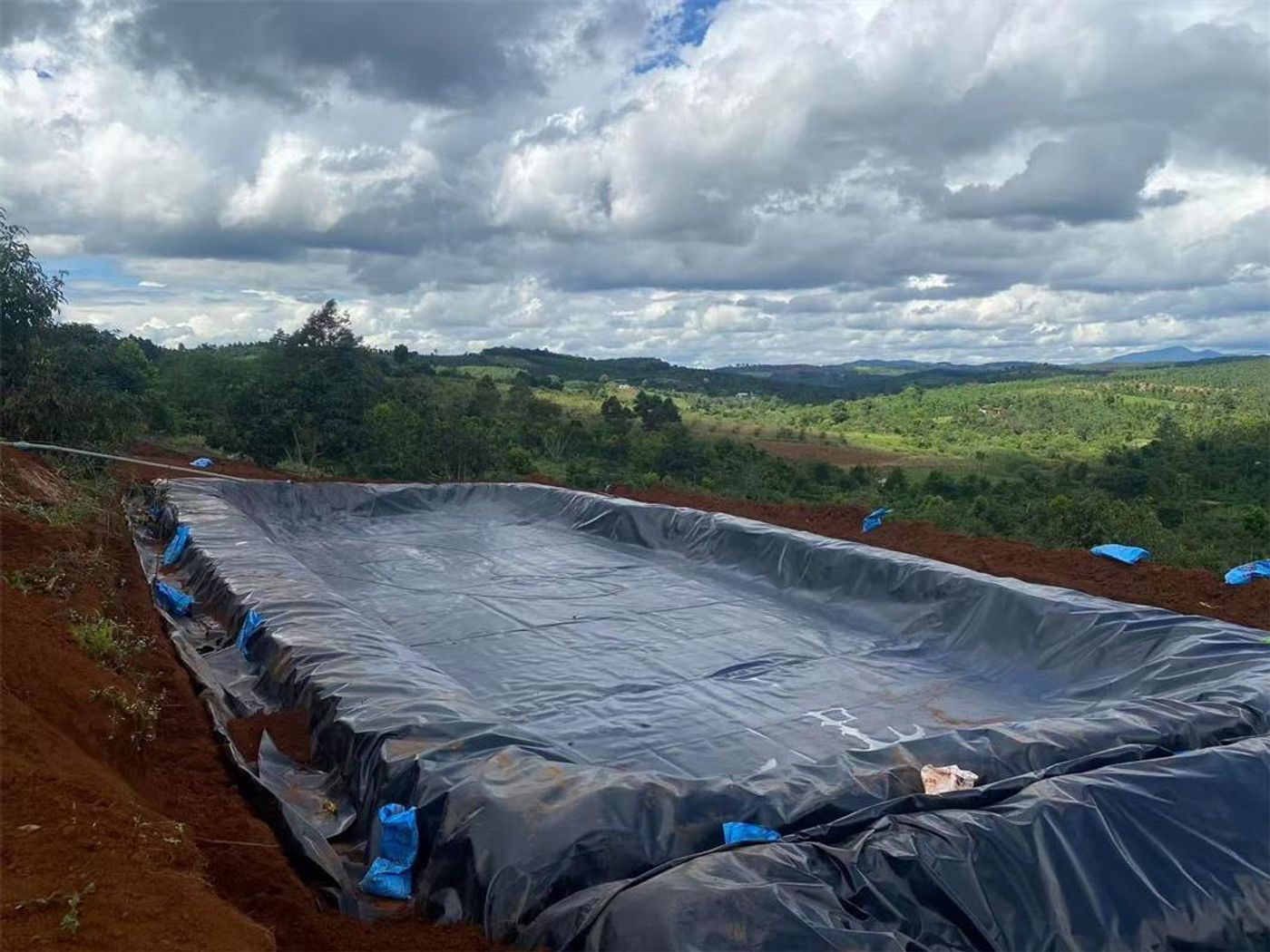 Seepage prevention project for waste residue yard