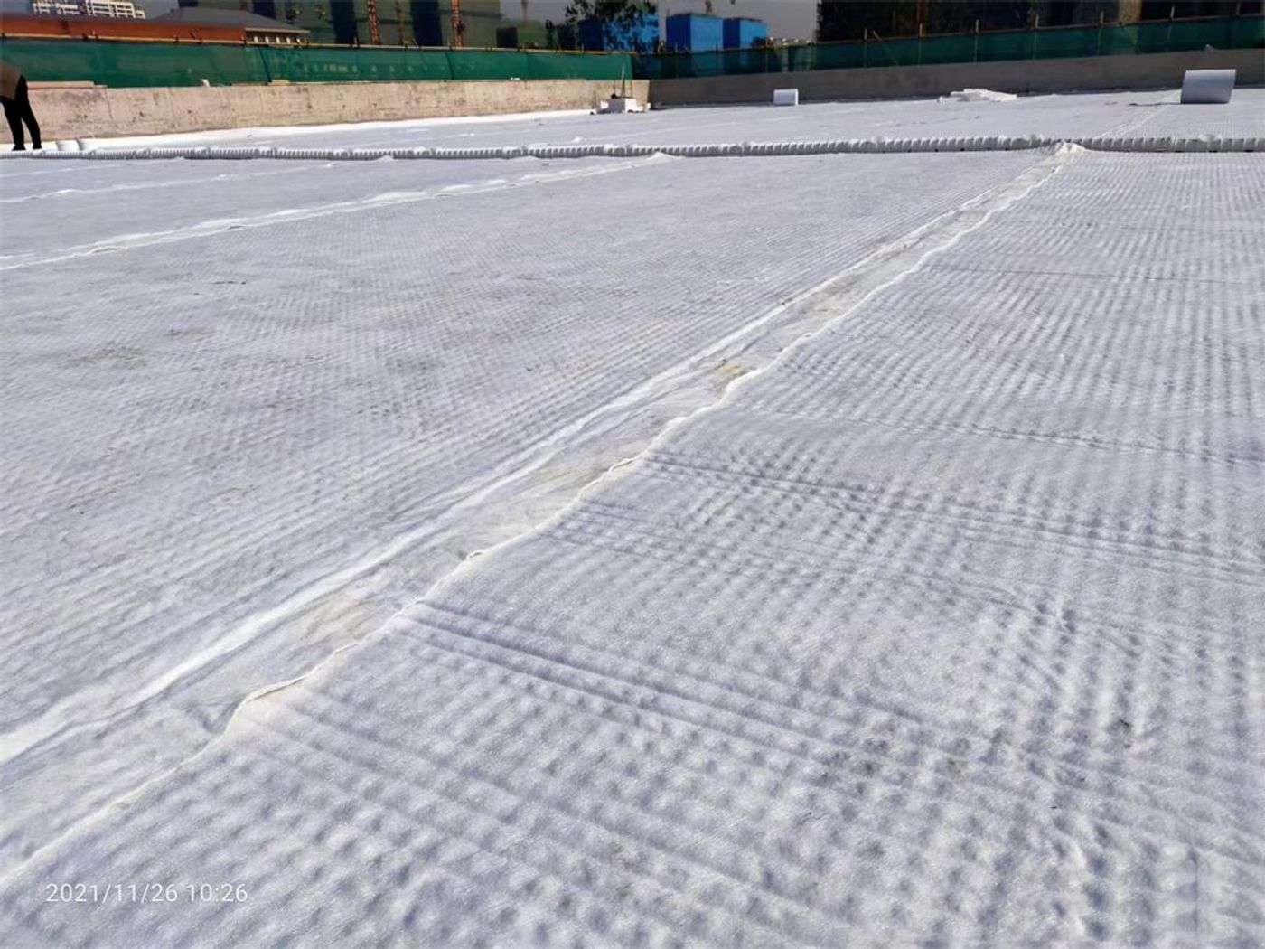 Drainage Layer Installation for Rooftop Garden Greening