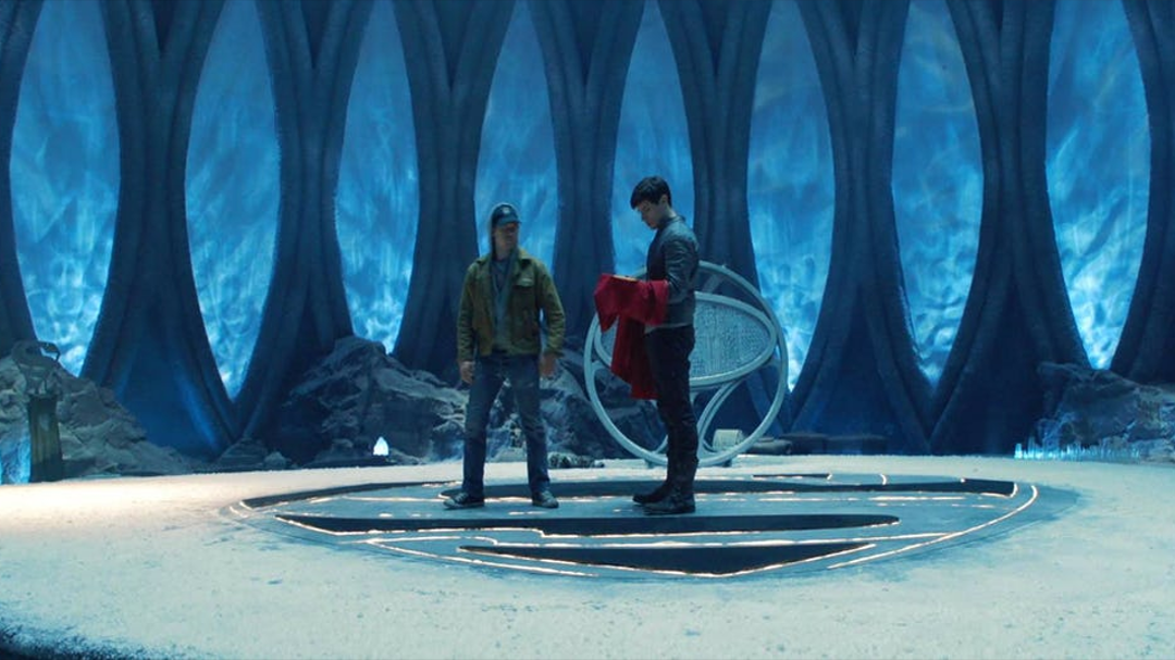 Seg-El and Adam Strange in the Fortress.