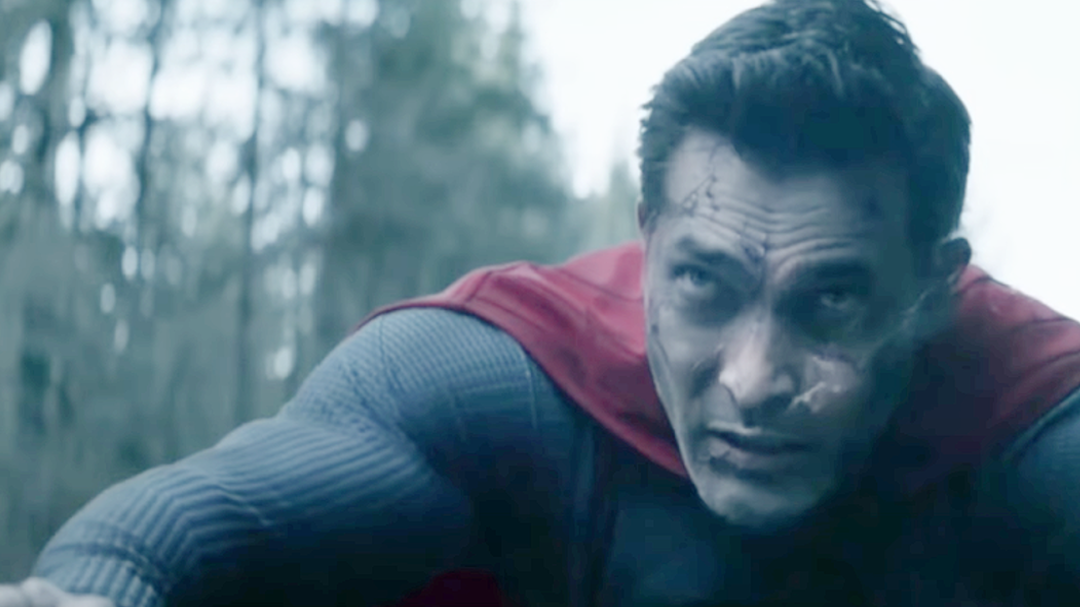 Superman visibly debilitated by Ally Alston.