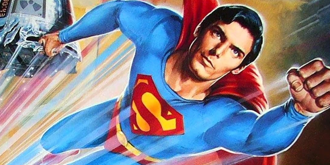 Promotional banner for Superman IV.