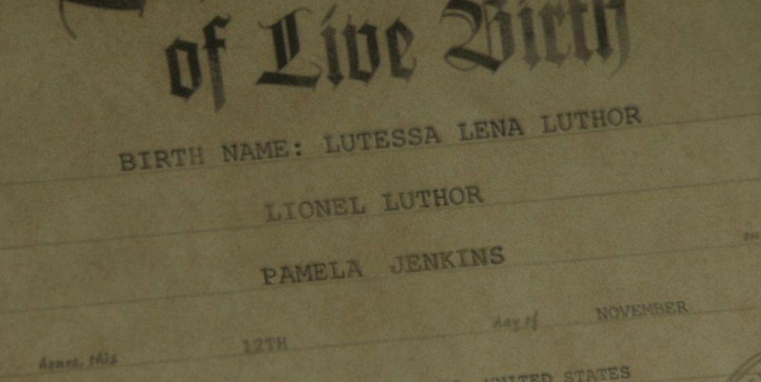 Tess Mercer's birth certificate.