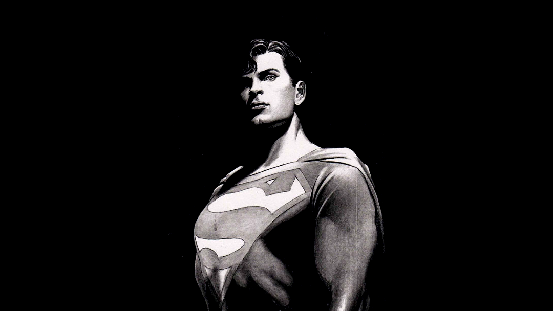 Alex Ross sketch of Tom Welling as Superman.