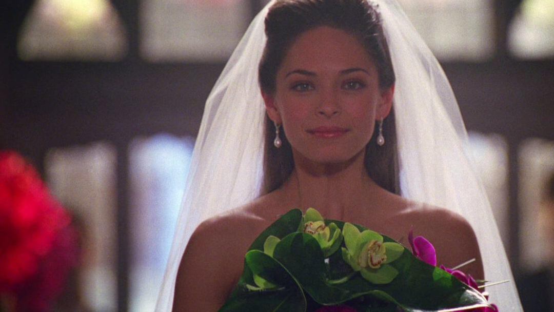 Lana Lang in a wedding dress.