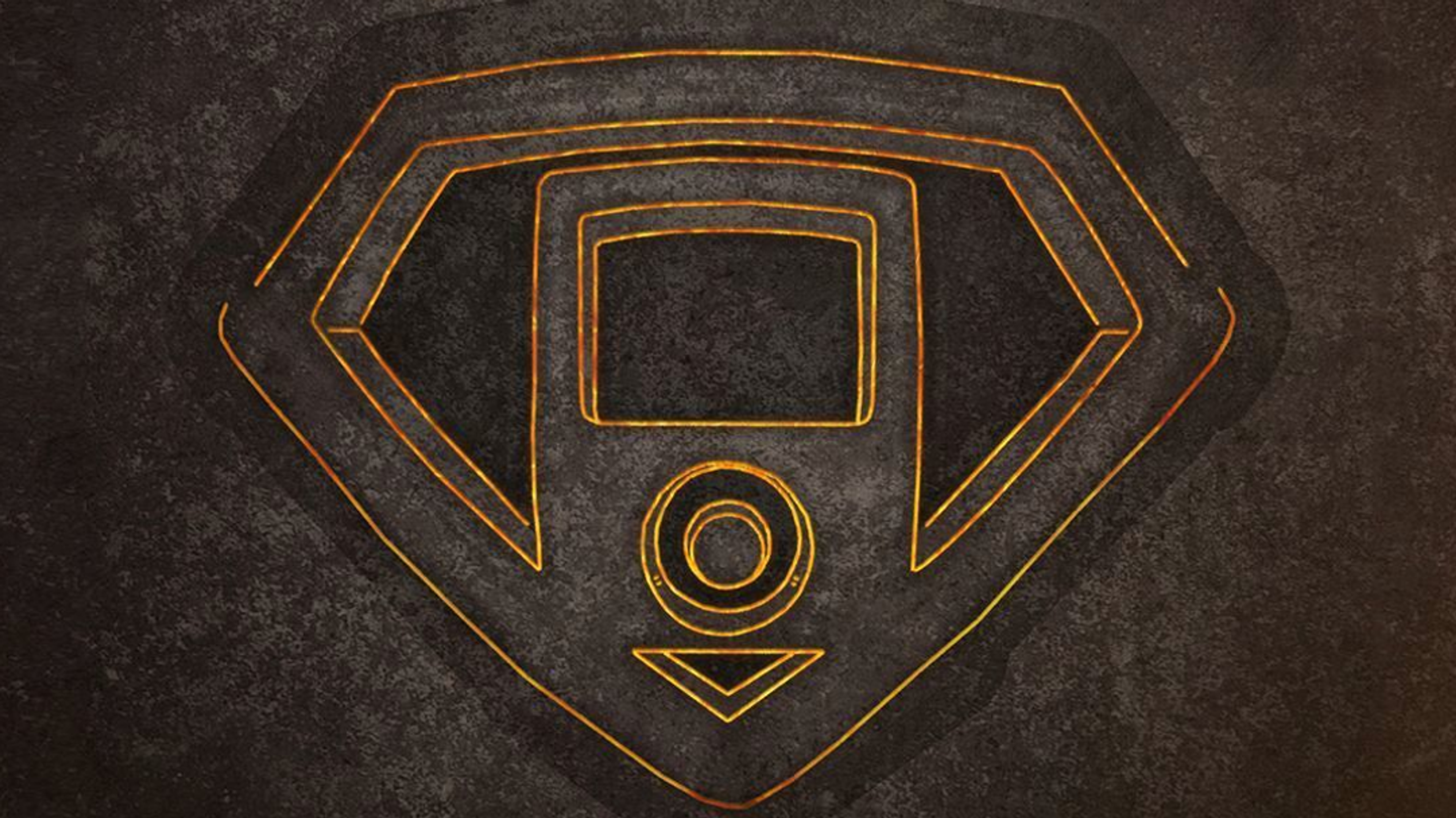 Ancient looking House of El logo.