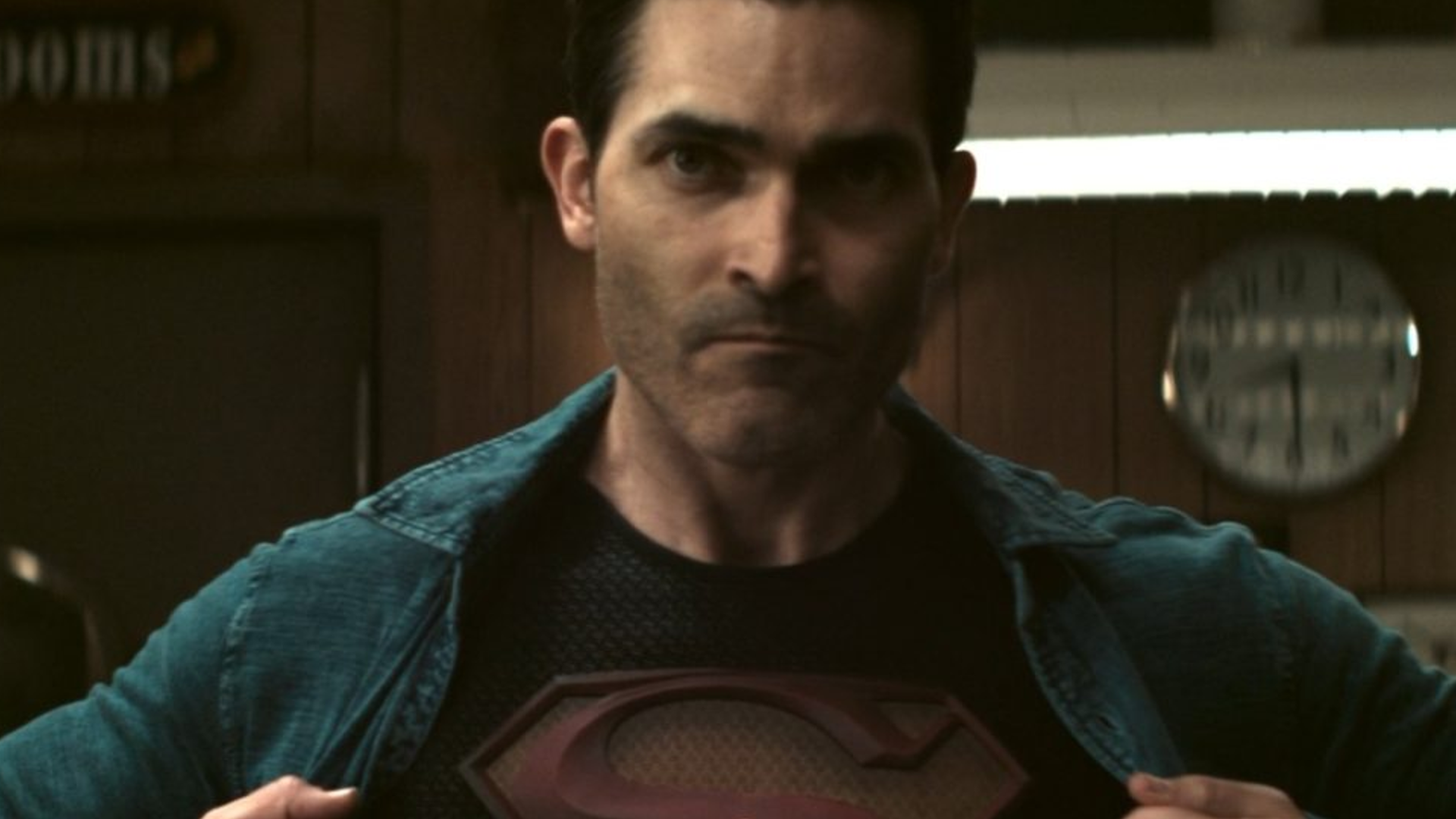 superman doing a shirt rip