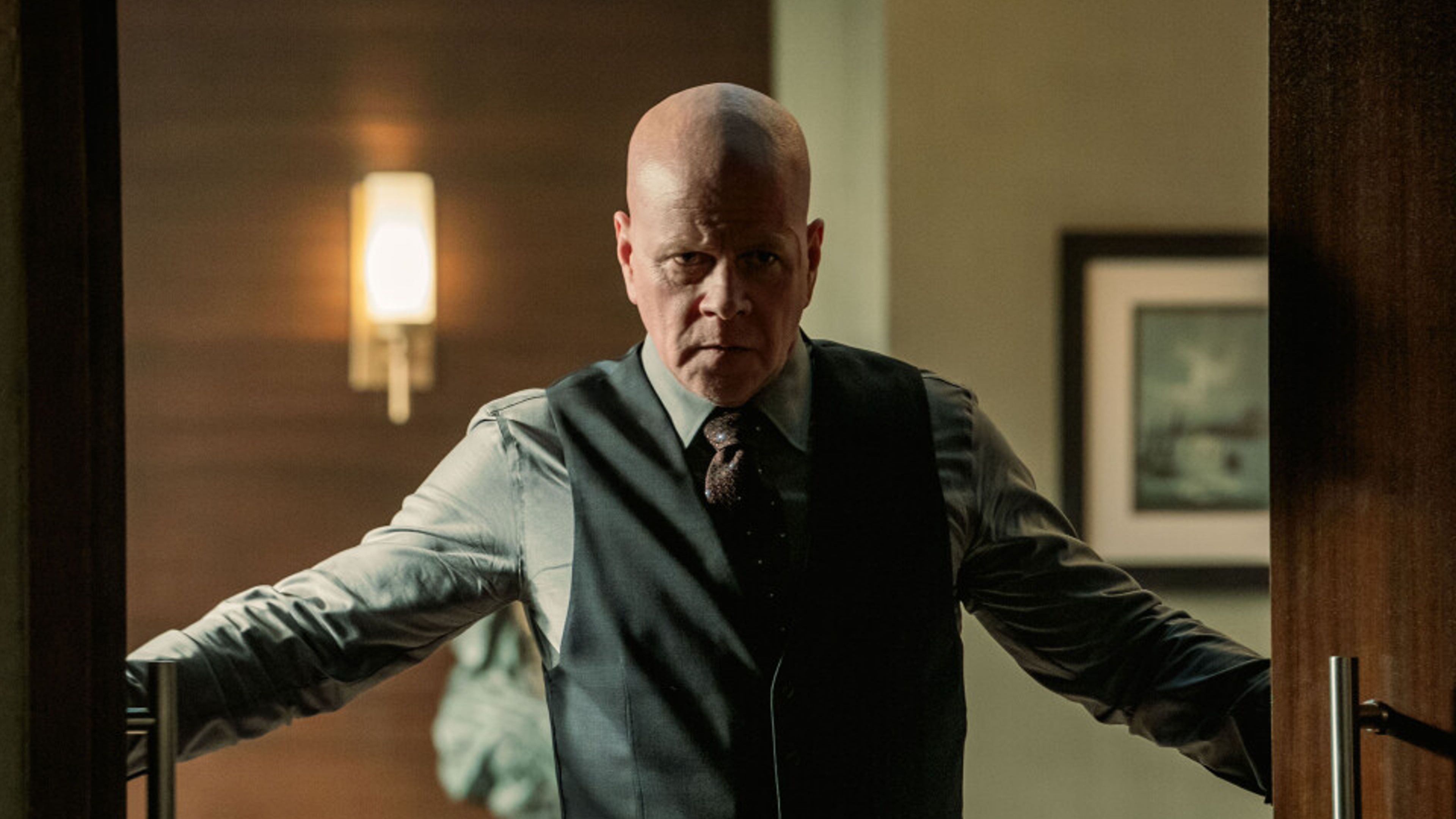 Lex Luthor opening double doors