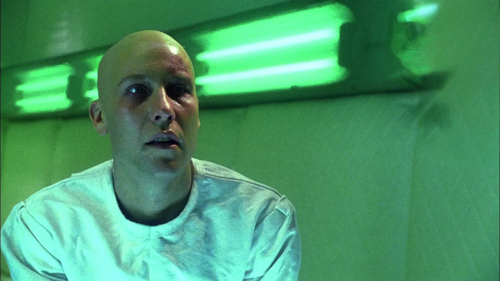 Lex Luthor in a straight jacket from the Smallville episode Asylum