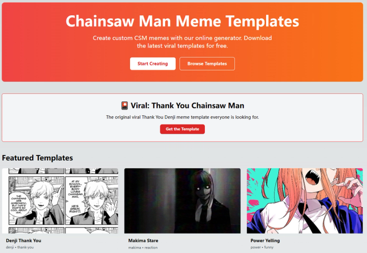 image of Chainsaw Man Meme Templates