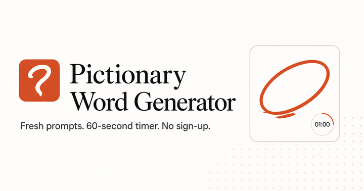image of Pictionary Word Generator