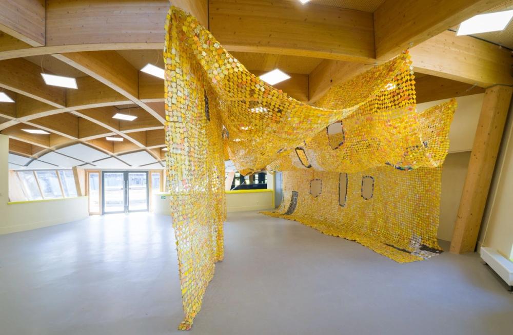 An image of Noko Y3 Dzen (Something in the world), 2018-2019 by Serge Attukwei Clottey in Acts of Gathering curated by Misha Curson and Hannah Hooks at The Eden Project