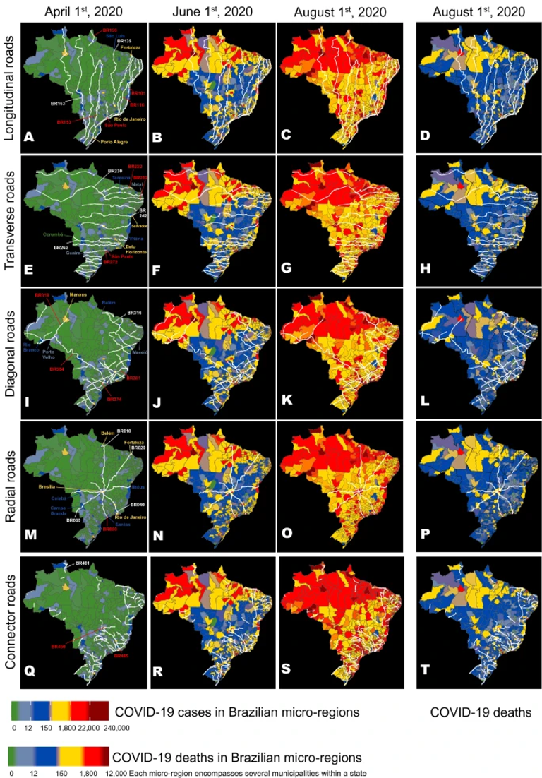 The impact of super-spreader cities, highways, and intensive care availability in the early stages of the COVID-19 epidemic in Brazil